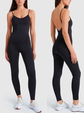 NWOT GOOP X PUMA Workout Training Yoga JUMPSUIT Bodysuit Size S Black
